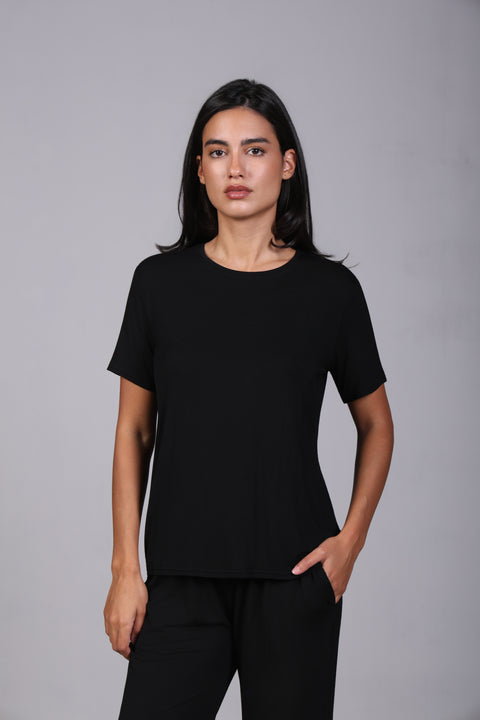 ON CALL HALF SLEEVES SET — WOMENS BLACK