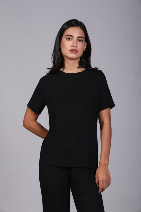 ON CALL HALF SLEEVES SET — WOMENS BLACK