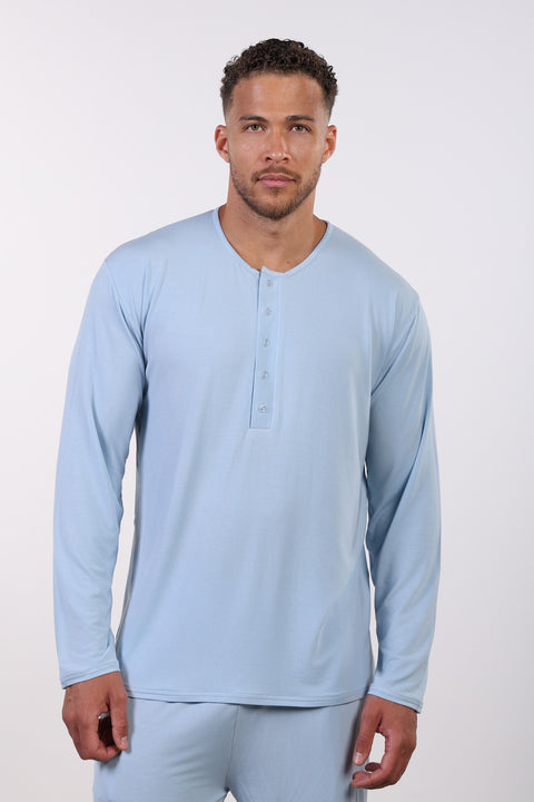 PYJAMA FULL SLEEVES SET — MENS SKY BLUE