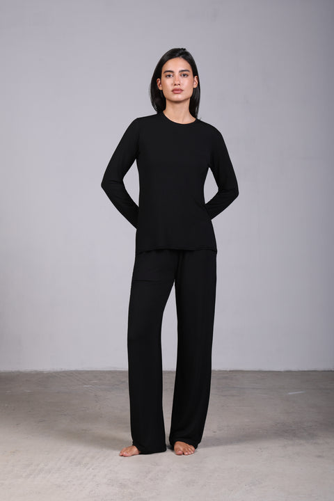 ON CALL TOP FULL SLEEVES — WOMENS BLACK
