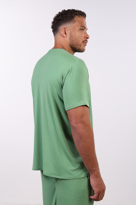 PYJAMA TOP HALF SLEEVES — MENS GREEN