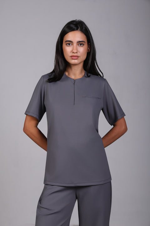 FLEX SHIRT HALF SLEEVES — WOMENS GREY