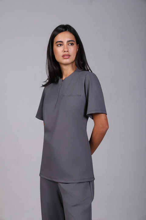 FLEX SHIRT HALF SLEEVES — WOMENS GREY
