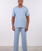PYJAMA HALF SLEEVES WITH PANTS SET — MENS SKY BLUE