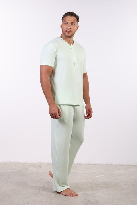 PYJAMA HALF SLEEVES WITH PANTS SET — MENS MINT