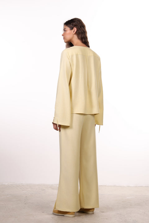 THE ISLAND LINEN BLEND SET — WOMENS YELLOW