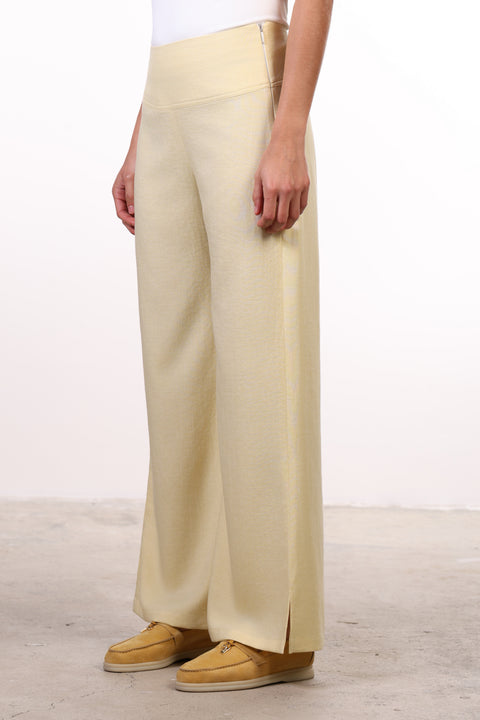 THE ISLAND LINEN BLEND PANTS — WOMENS YELLOW