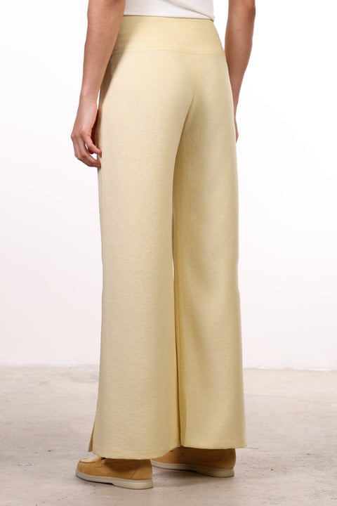 THE ISLAND LINEN BLEND PANTS — WOMENS YELLOW