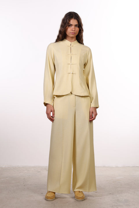 THE JAPANESE LINEN BLEND SET — WOMENS YELLOW