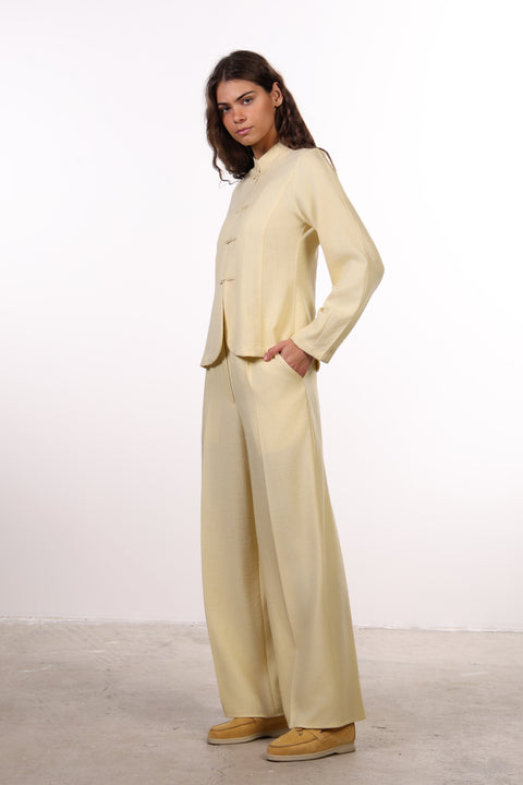 THE JAPANESE LINEN BLEND SET — WOMENS YELLOW