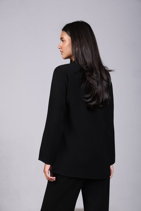 CLASSIC SHIRT FULL SLEEVES — WOMENS BLACK