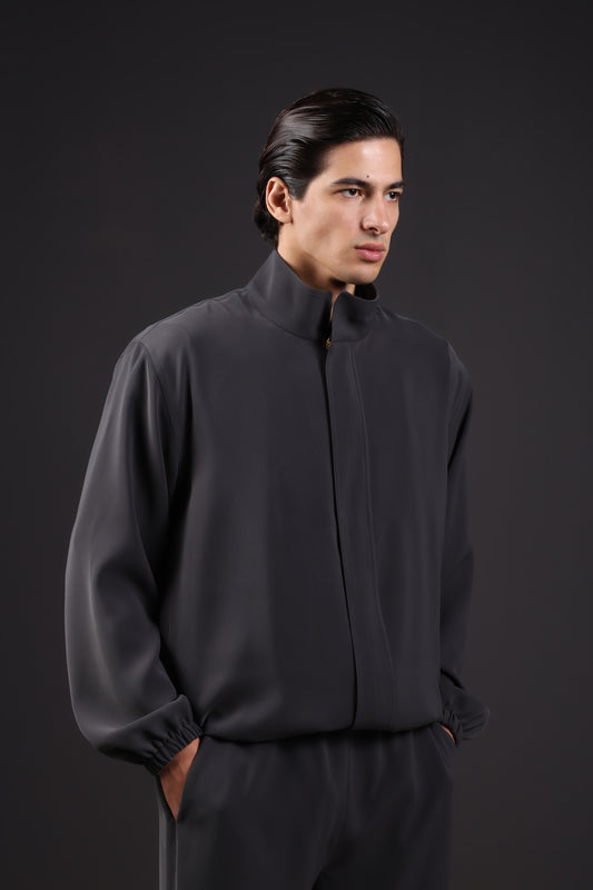 SOLID JACKET — IN GREY (WITH ELASTIC)