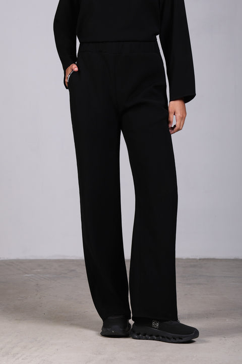 CLASSIC SHIRT FULL SLEEVES SET — WOMENS BLACK