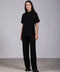 CLASSIC SHIRT HALF SLEEVES SET — WOMENS BLACK