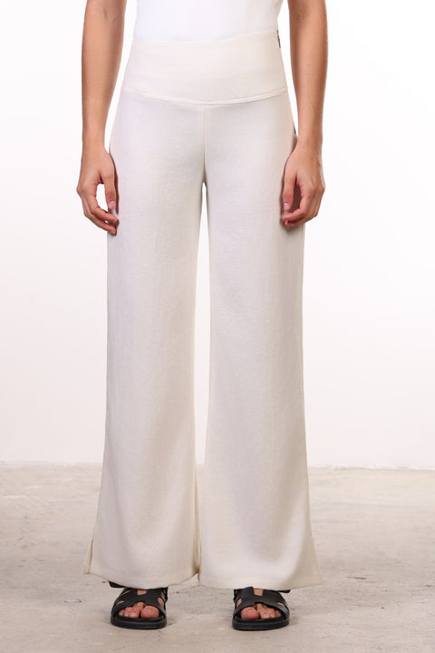 THE ISLAND LINEN BLEND PANTS — WOMENS OFF WHITE