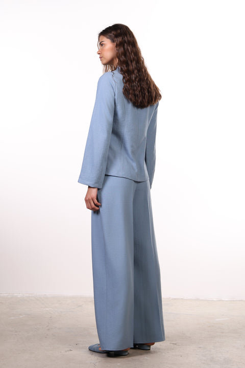 THE JAPANESE LINEN BLEND SET — WOMENS BLUE