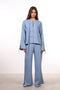 THE ISLAND LINEN BLEND SET — WOMENS BLUE