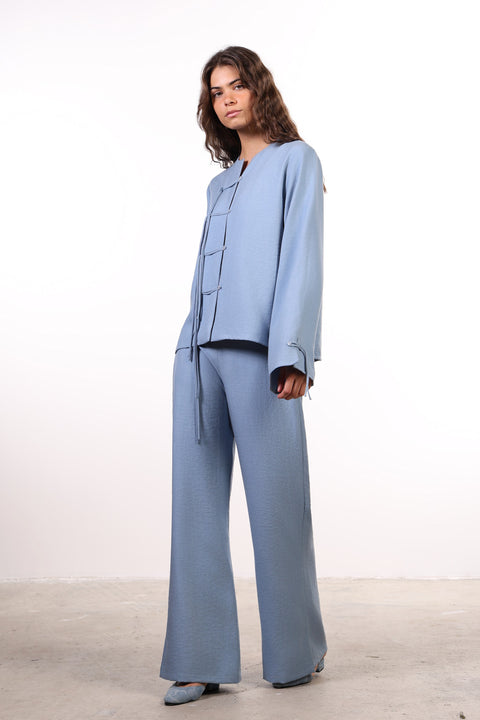 THE ISLAND LINEN BLEND SET — WOMENS BLUE