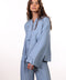 THE ISLAND LINEN BLEND SHIRT  — WOMENS BLUE
