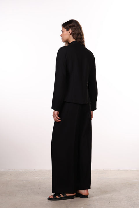 THE JAPANESE LINEN BLEND SET — WOMENS BLACK