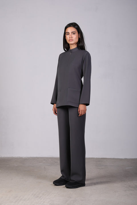 CLASSIC SHIRT FULL SLEEVES — WOMENS GREY