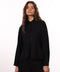 THE JAPANESE LINEN BLEND SHIRT - WOMEN BLACK