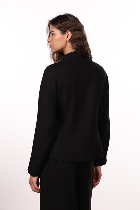 THE JAPANESE LINEN BLEND SHIRT - WOMEN BLACK