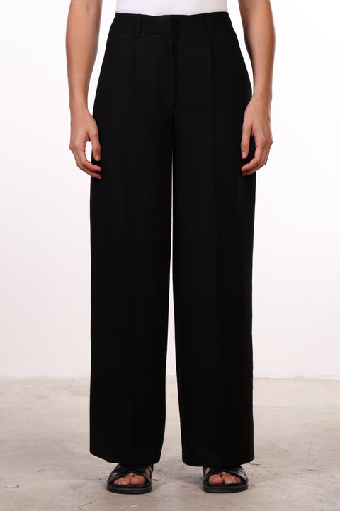 THE JAPANESE LINEN PANTS — WOMENS BLACK