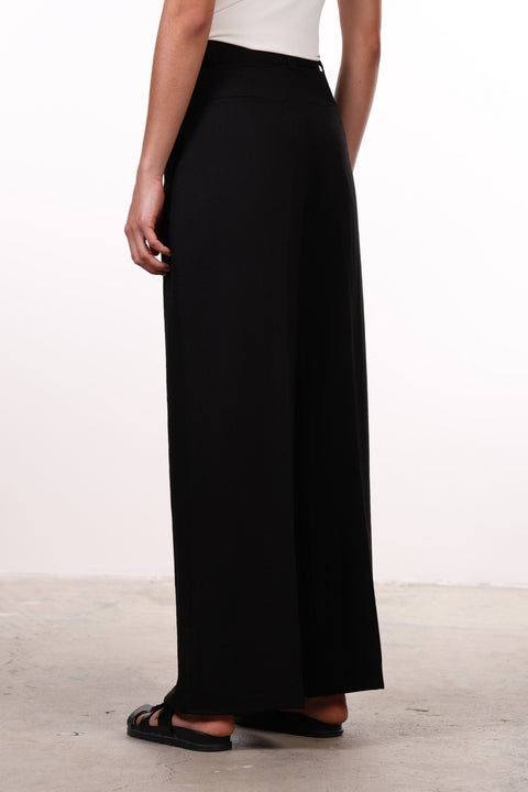 THE JAPANESE LINEN PANTS — WOMENS BLACK