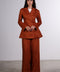 THE LINEN BLAZER — WOMENS BURNT ORANGE