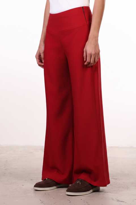 THE ISLAND LINEN BLEND SET — WOMENS RED