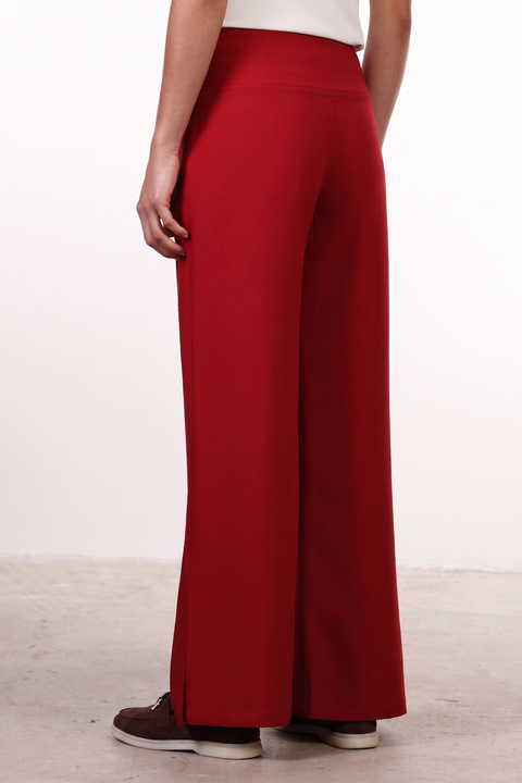 THE ISLAND LINEN BLEND PANTS — WOMENS RED