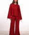 THE ISLAND LINEN BLEND SET — WOMENS RED