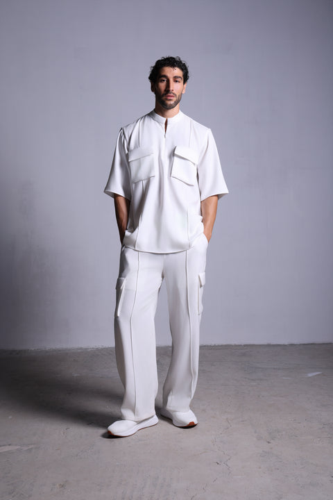 CORE SHIRT HALF SLEEVES SET — MENS WHITE