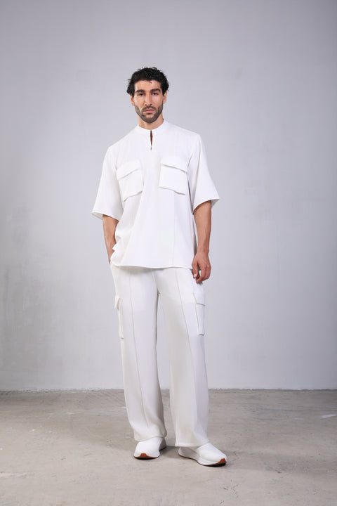 CORE SHIRT HALF SLEEVES — MENS WHITE