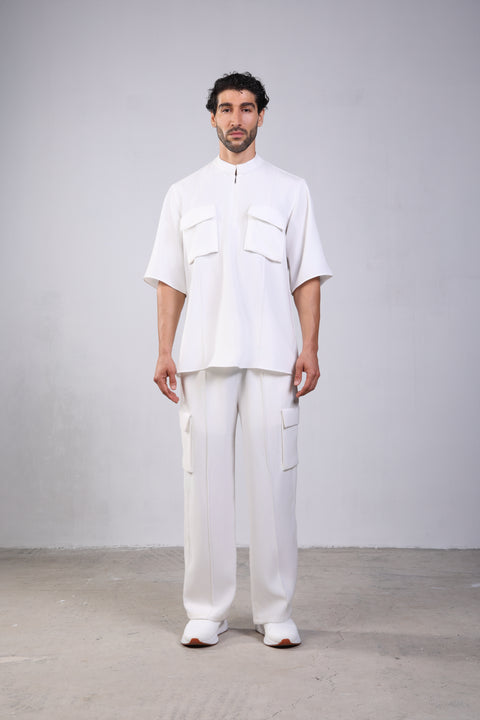 CORE SHIRT HALF SLEEVES SET — MENS WHITE