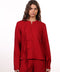 THE ISLAND LINEN BLEND SHIRT  — WOMENS RED
