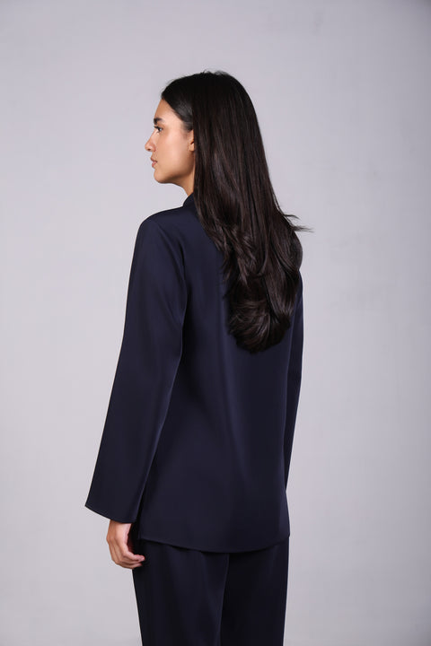 CLASSIC SHIRT FULL SLEEVES — WOMENS NAVY