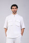 CORE SHIRT HALF SLEEVES — MENS WHITE