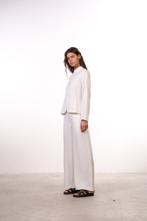 THE JAPANESE LINEN BLEND SET — WOMENS OFF WHITE