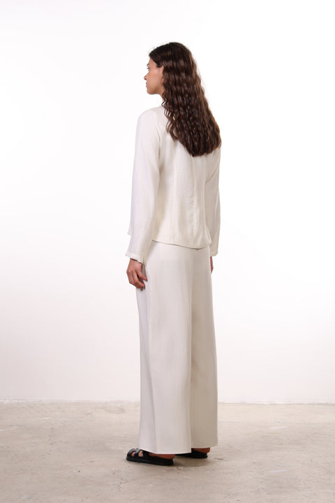 THE JAPANESE LINEN BLEND SET — WOMENS OFF WHITE