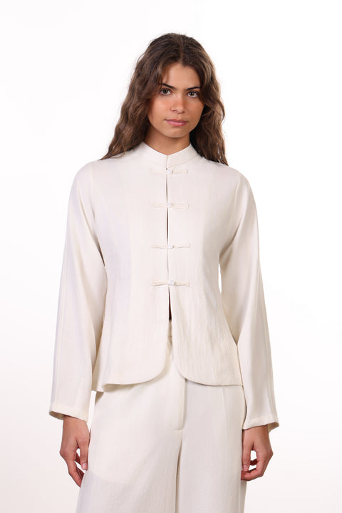 THE JAPANESE LINEN BLEND SET — WOMENS OFF WHITE