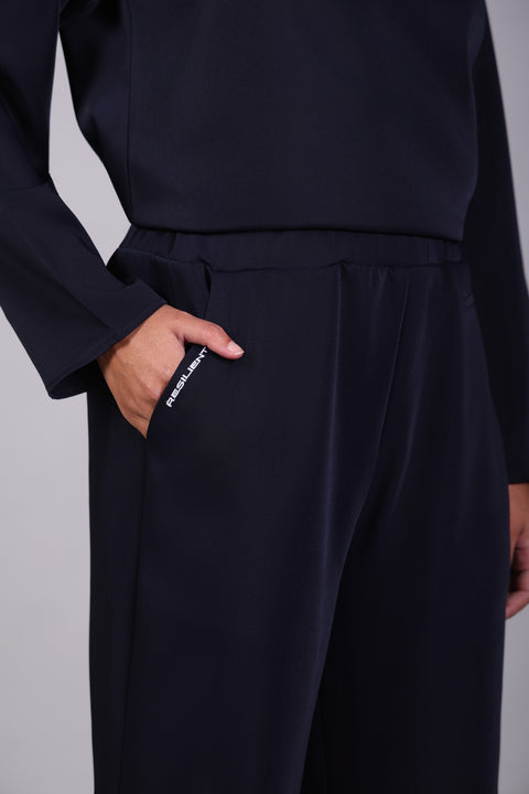 CLASSIC SHIRT FULL SLEEVES SET — WOMENS NAVY