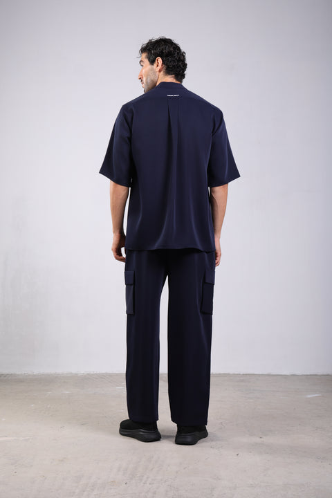 CORE SHIRT HALF SLEEVES SET — MENS NAVY