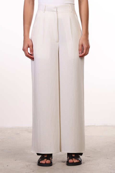 THE JAPANESE LINEN PANTS — WOMENS OFFWHITE