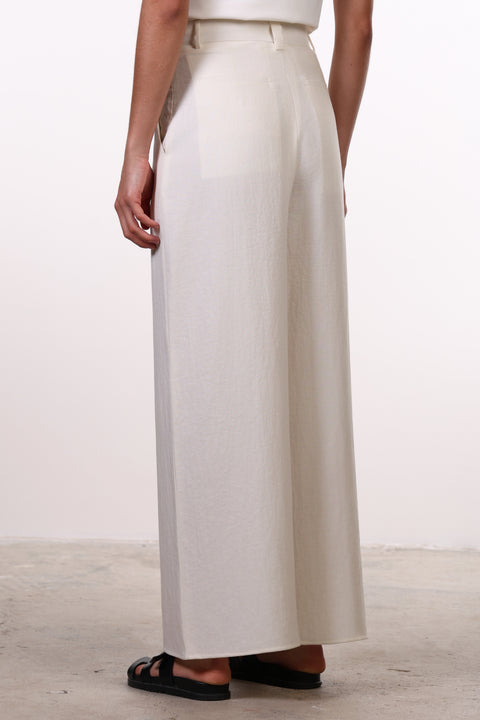THE JAPANESE LINEN PANTS — WOMENS OFFWHITE