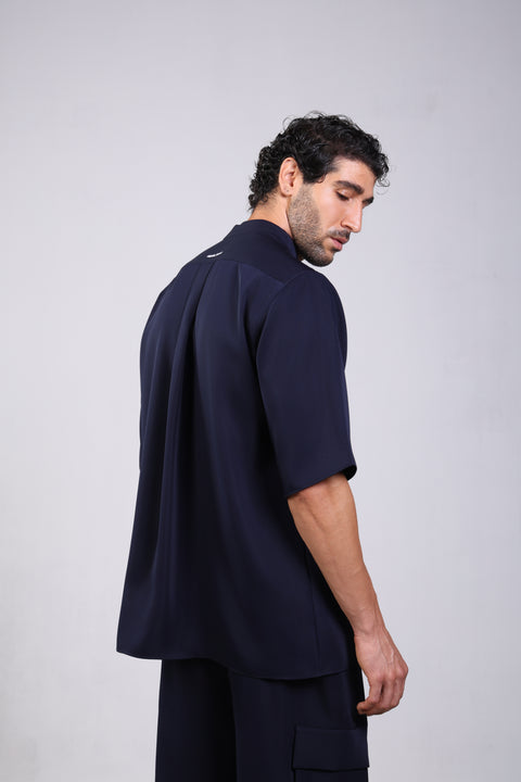 CORE SHIRT HALF SLEEVES SET — MENS NAVY