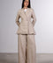 THE LINEN BLAZER — WOMENS BEIGE