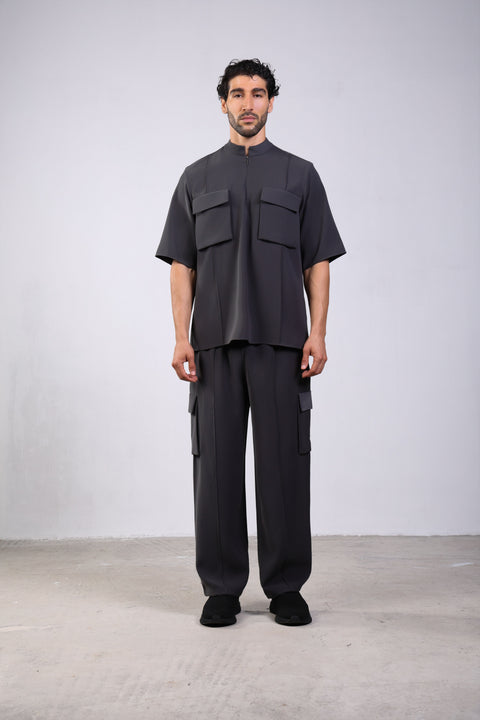 CORE SHIRT HALF SLEEVES SET — MENS GREY