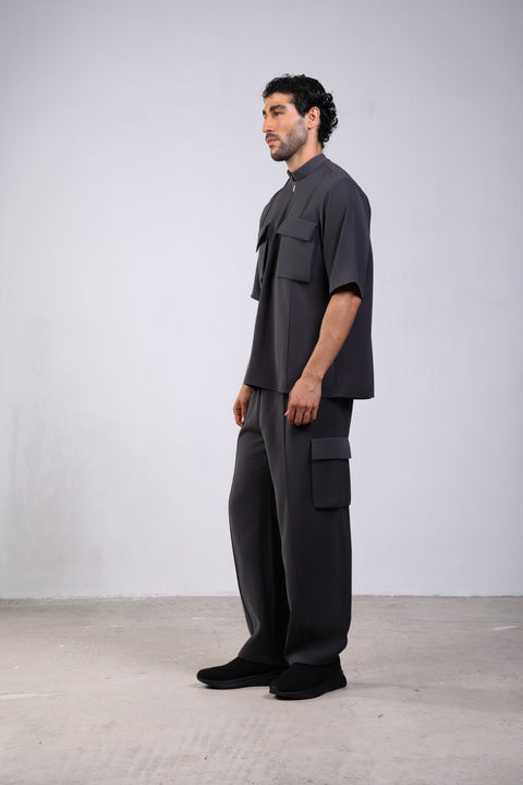 CORE SHIRT HALF SLEEVES SET — MENS GREY